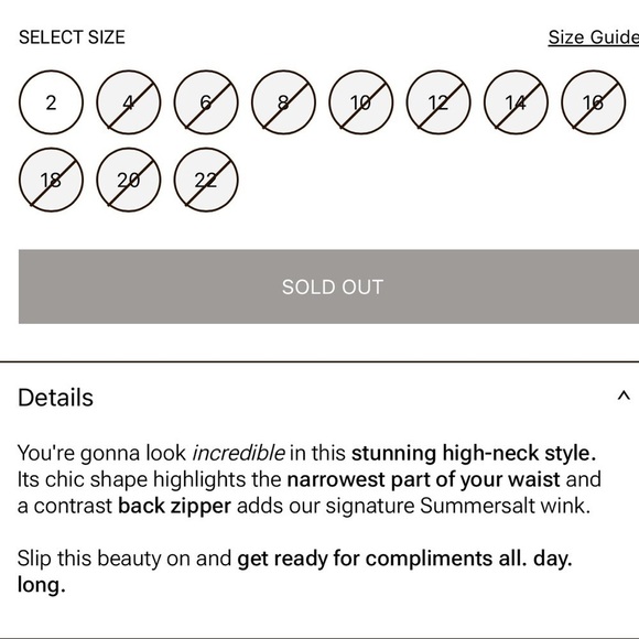 NWT Summersalt Surf One-Piece Colorblock Muscle T Bathing Suit sold out size 16 - Picture 4 of 13